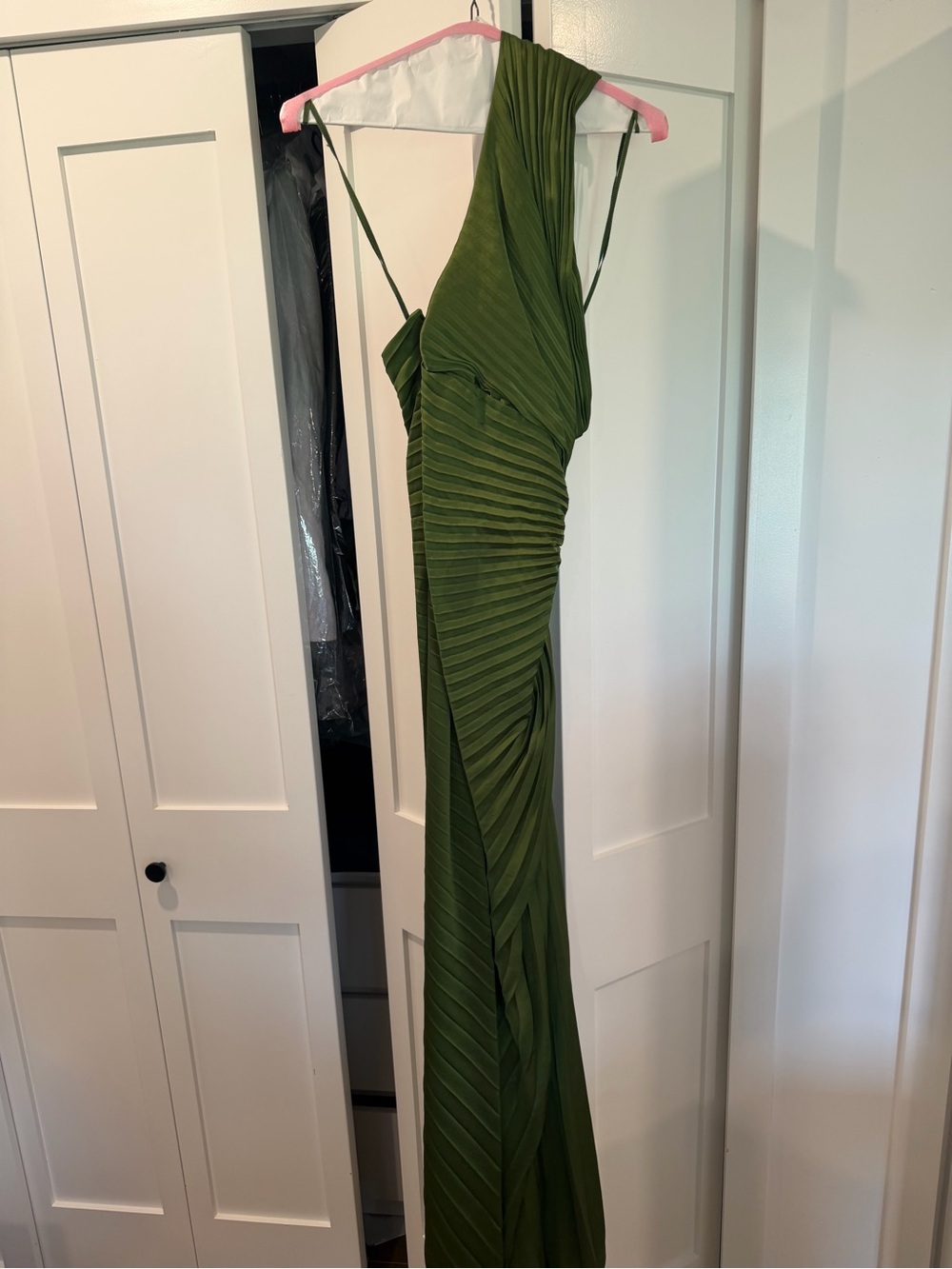 ALC Lara Satin Pleated Gown